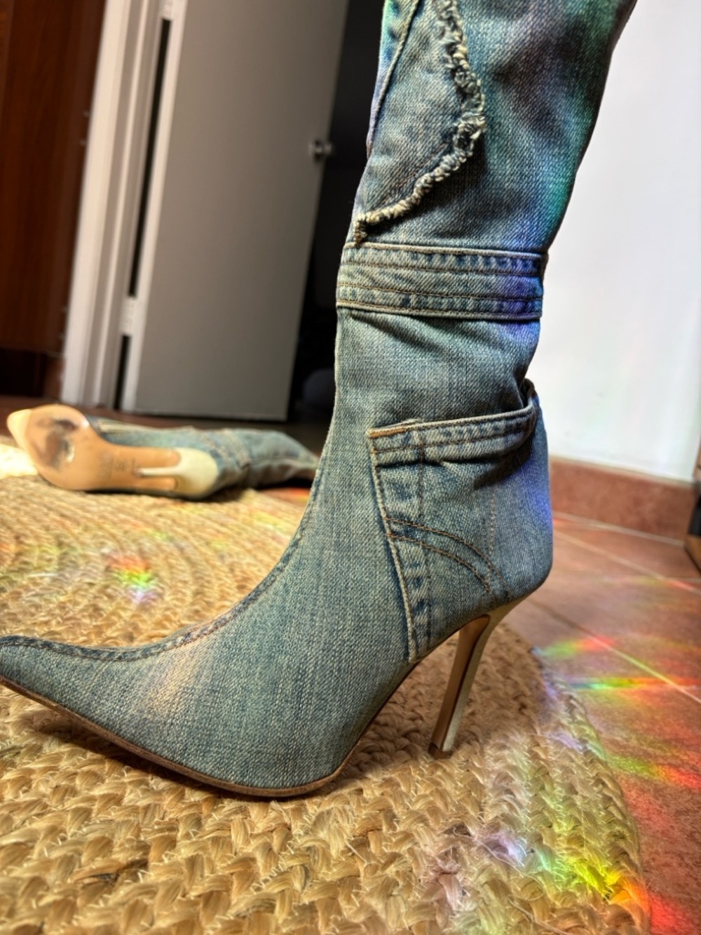 Dolce & Gabbana Denim Boots - Blue 39/9 - Picture 8 of 9